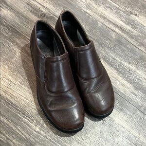 Brown Slip-On Leather Shoes for Casual Wear